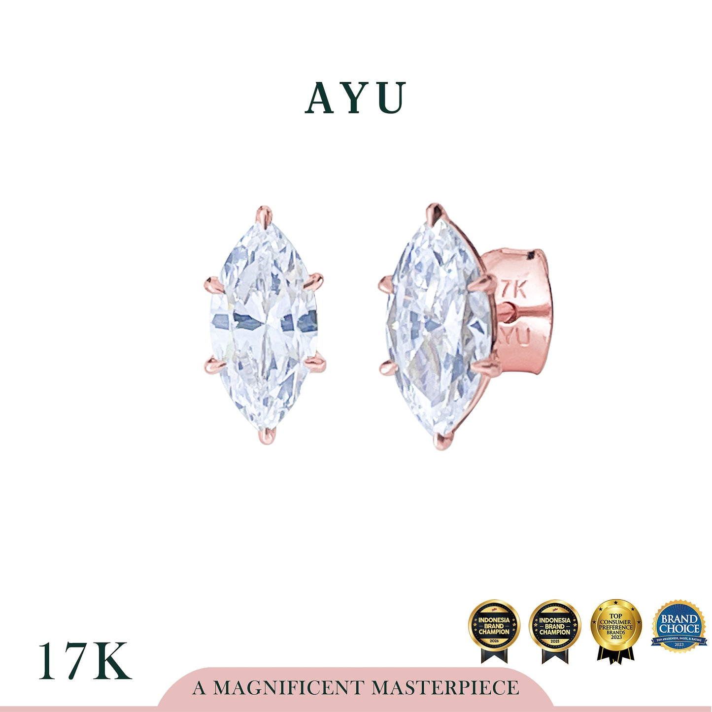 AYU Anting Emas - Selly Studs 17k
