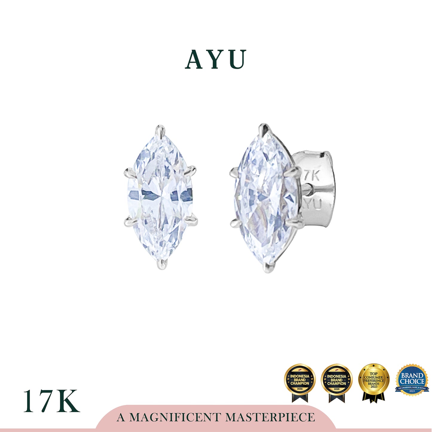 AYU Anting Emas - Selly Studs 17k