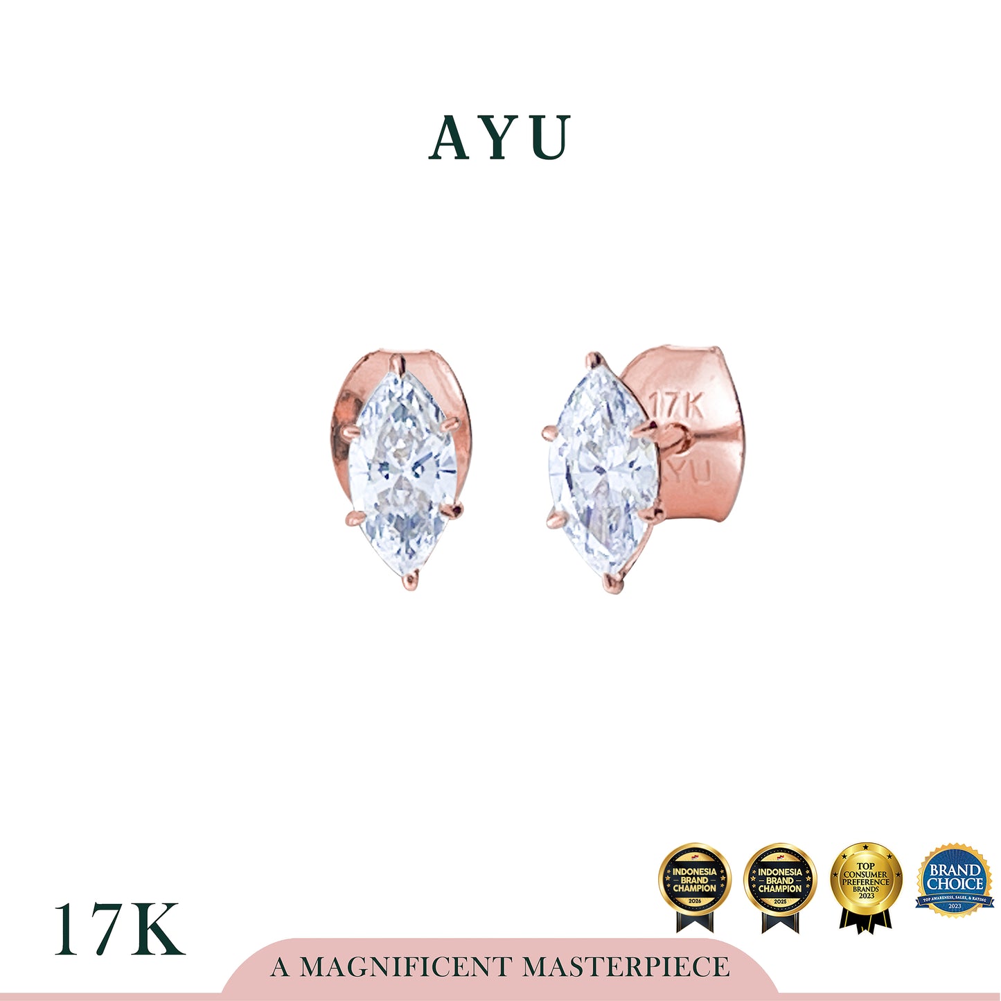 AYU Anting Emas - Selly Studs 17k