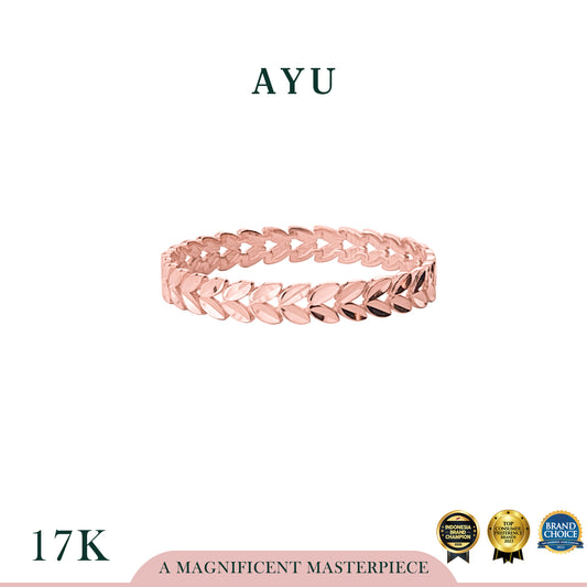 AYU Cincin Emas - Angel Vine Eternity Ring 17k Rose Gold