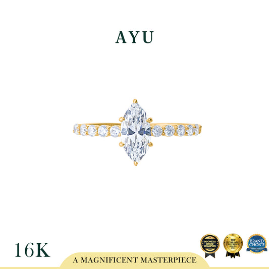 AYU Cincin Emas - The Ayu Mini Selly Ring 16k Yellow Gold