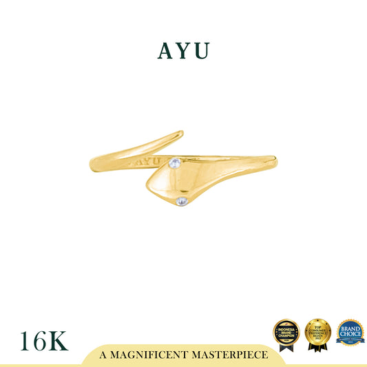 AYU Cincin Emas - Gold Sleek Serpent Ring 16k Yellow Gold