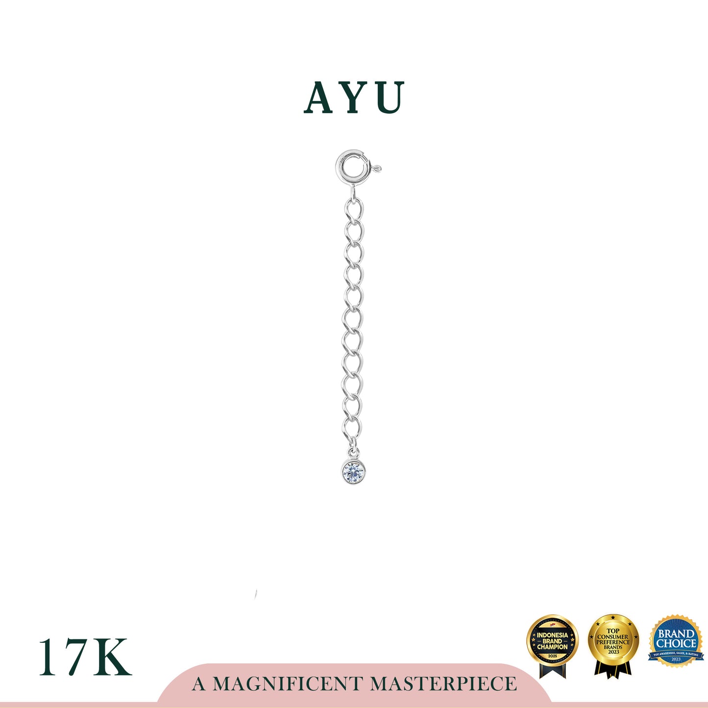 AYU Chain Extender 17k White Gold