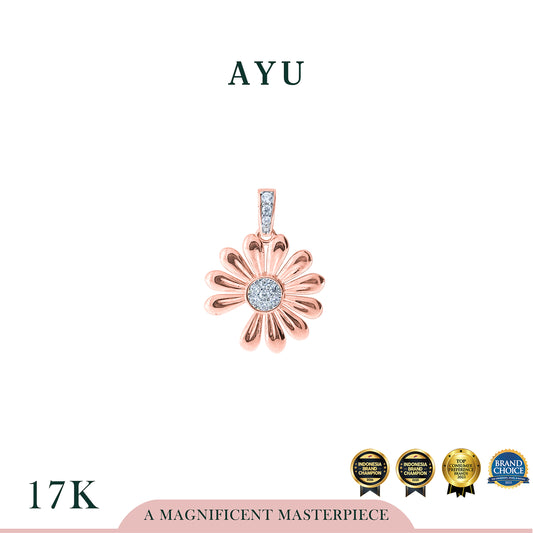 AYU Liontin Emas - Golden G Daisy Pendant 17k Rose Gold