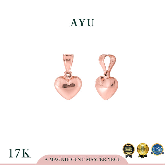 AYU Liontin Emas - Fluffy Fluffy Heart Pendant 17k Rose Gold