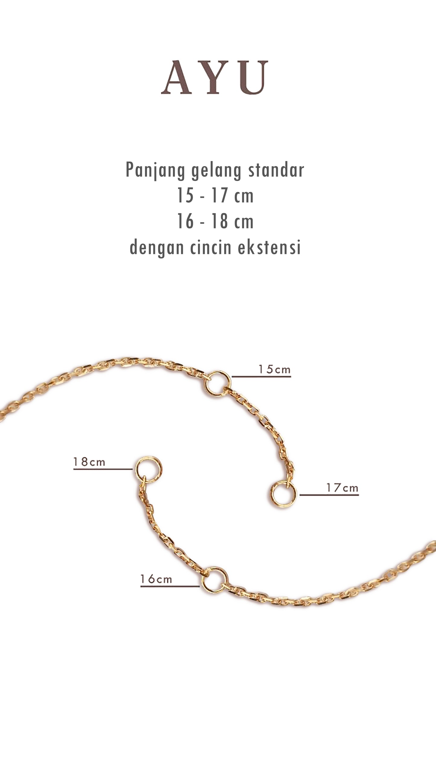 AYU Gelang Emas - 5 Beaded Pearl Flower Bracelet 17k Rose Gold