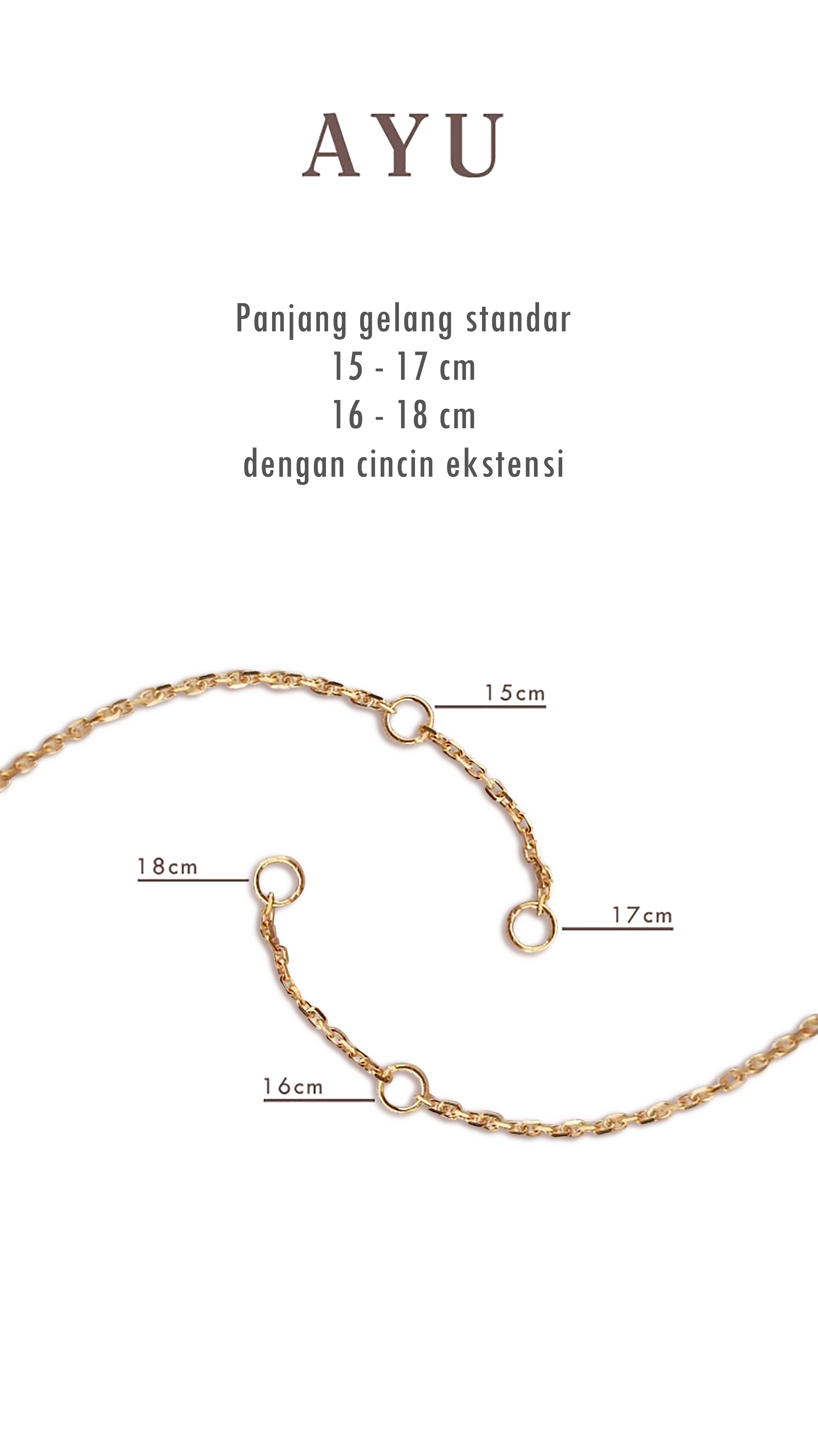 AYU 8 Candy Pop Chain Anklet Rainbow 16k Yellow Gold