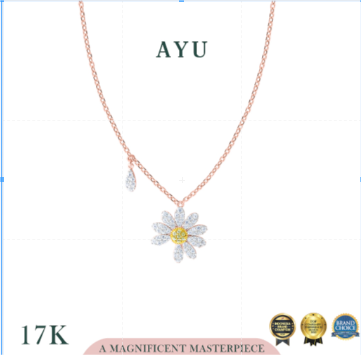 AYU Kalung Emas - G Daisy Chain Necklace 17k Rose Gold