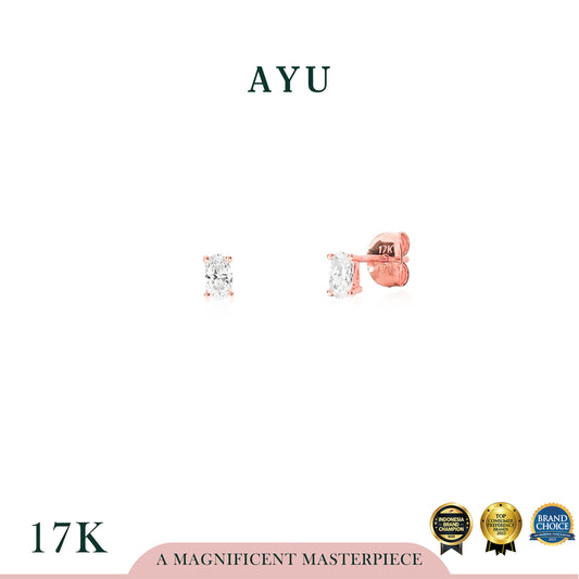 The AYU Djudju Solitaire Stud 17k Rose Gold