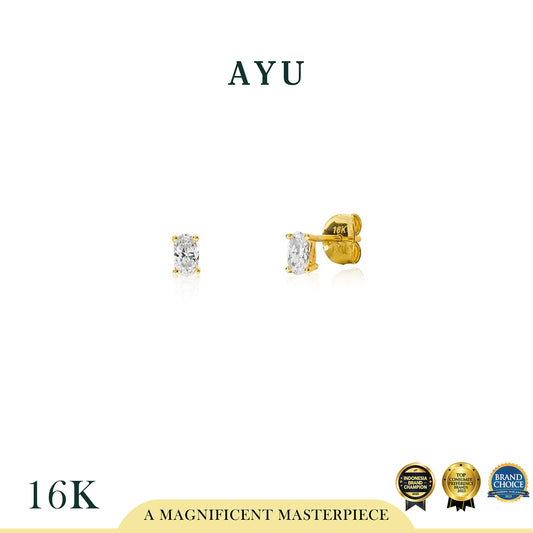The AYU Djudju Solitaire Stud 16k Yellow Gold