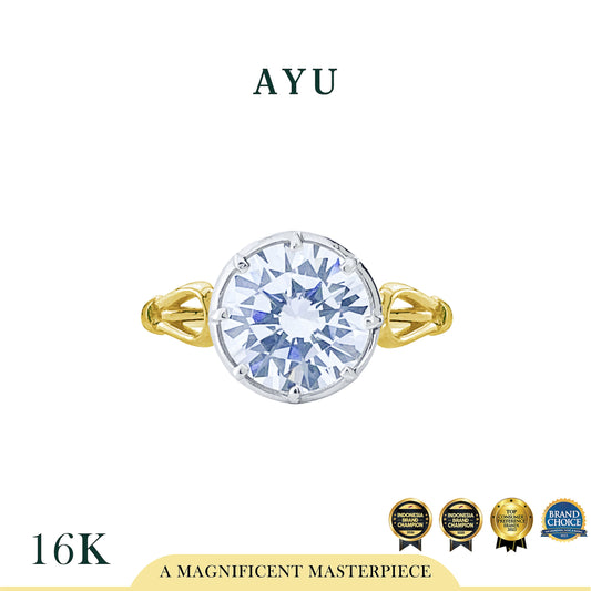 The AYU Georgian Setting In Round Solitaire 16k Yellow Gold