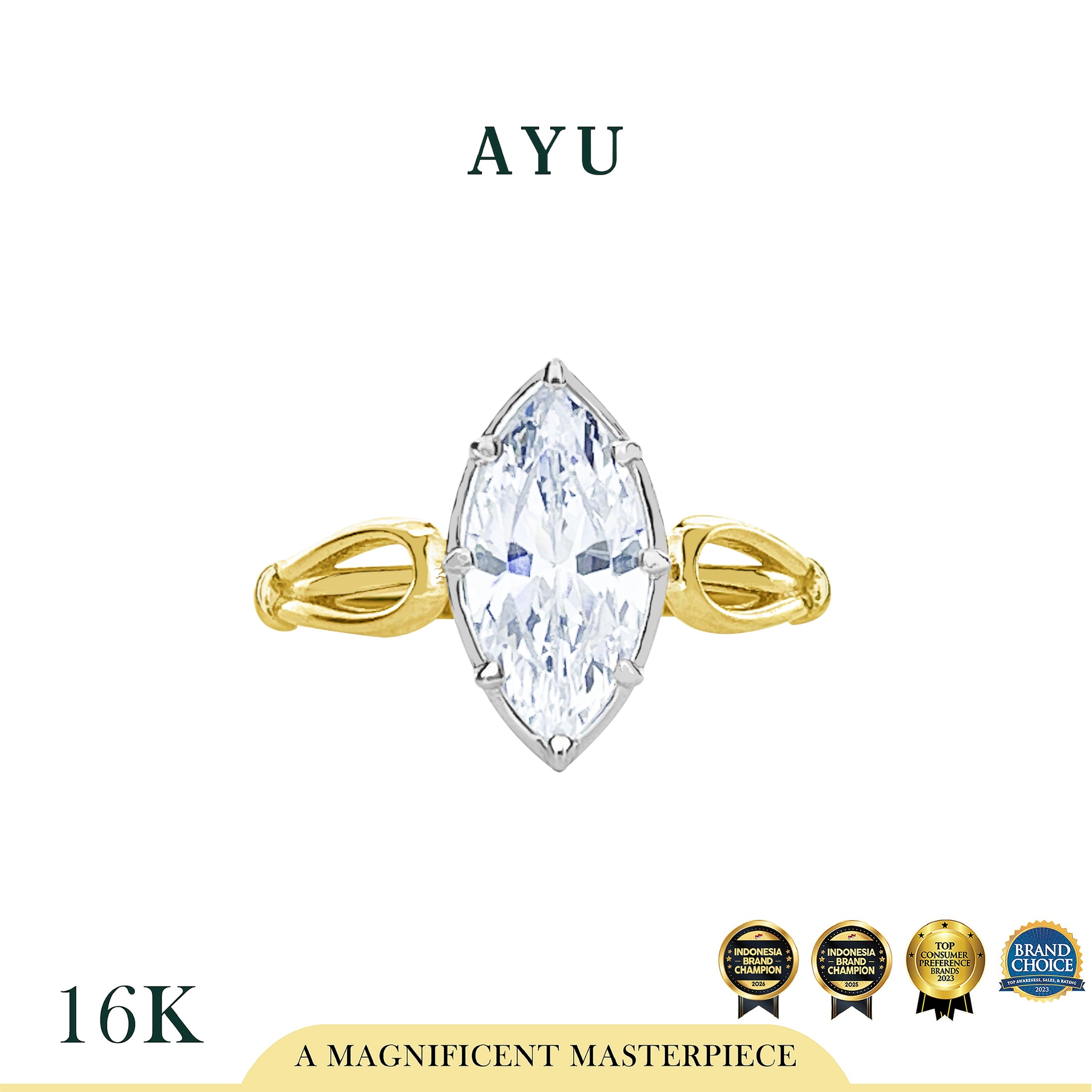 The AYU Georgian Setting In Selly Solitaire 16k Yellow Gold