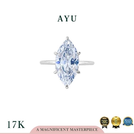 THE AYU SETTING IN GLAM SELLA CUT 17K WHITE GOLD