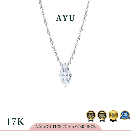 The AYU Mini Selly Adjustable Necklace 17k White Gold