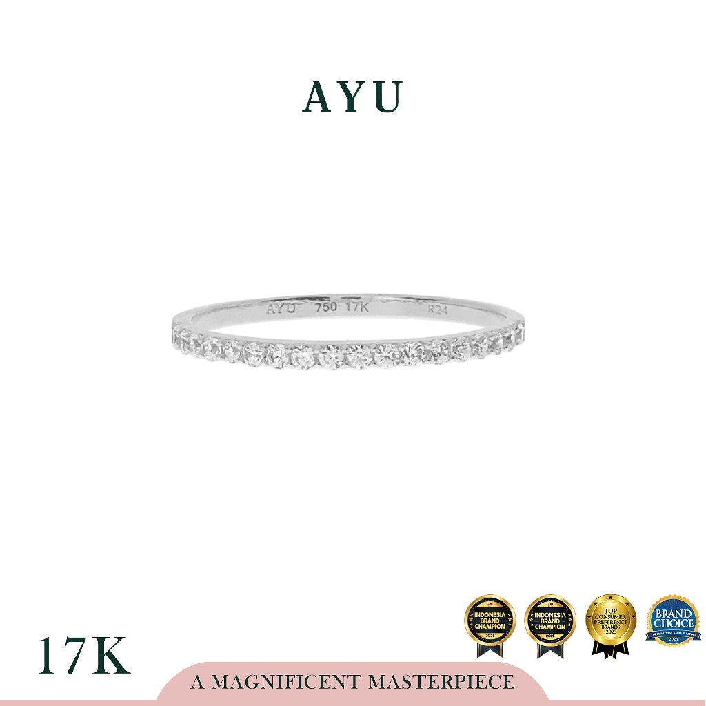 AYU Cincin Emas - The Original AYU Stack 17K White Gold