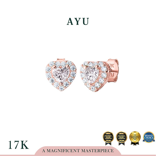 AYU Anting Emas - Love Is Beautiful Studs 17k Rose Gold