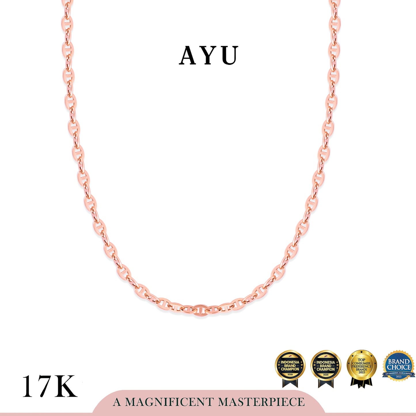 AYU Kalung Emas - Hemmy Necklace 17k Rose Gold