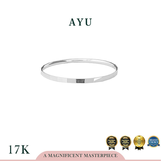AYU Cincin Emas - Gold Paper Ring 17k White Gold