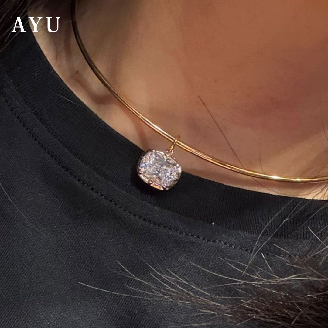 AYU Kalung Emas - Choker With Georgian Cushion 16k Yellow Gold