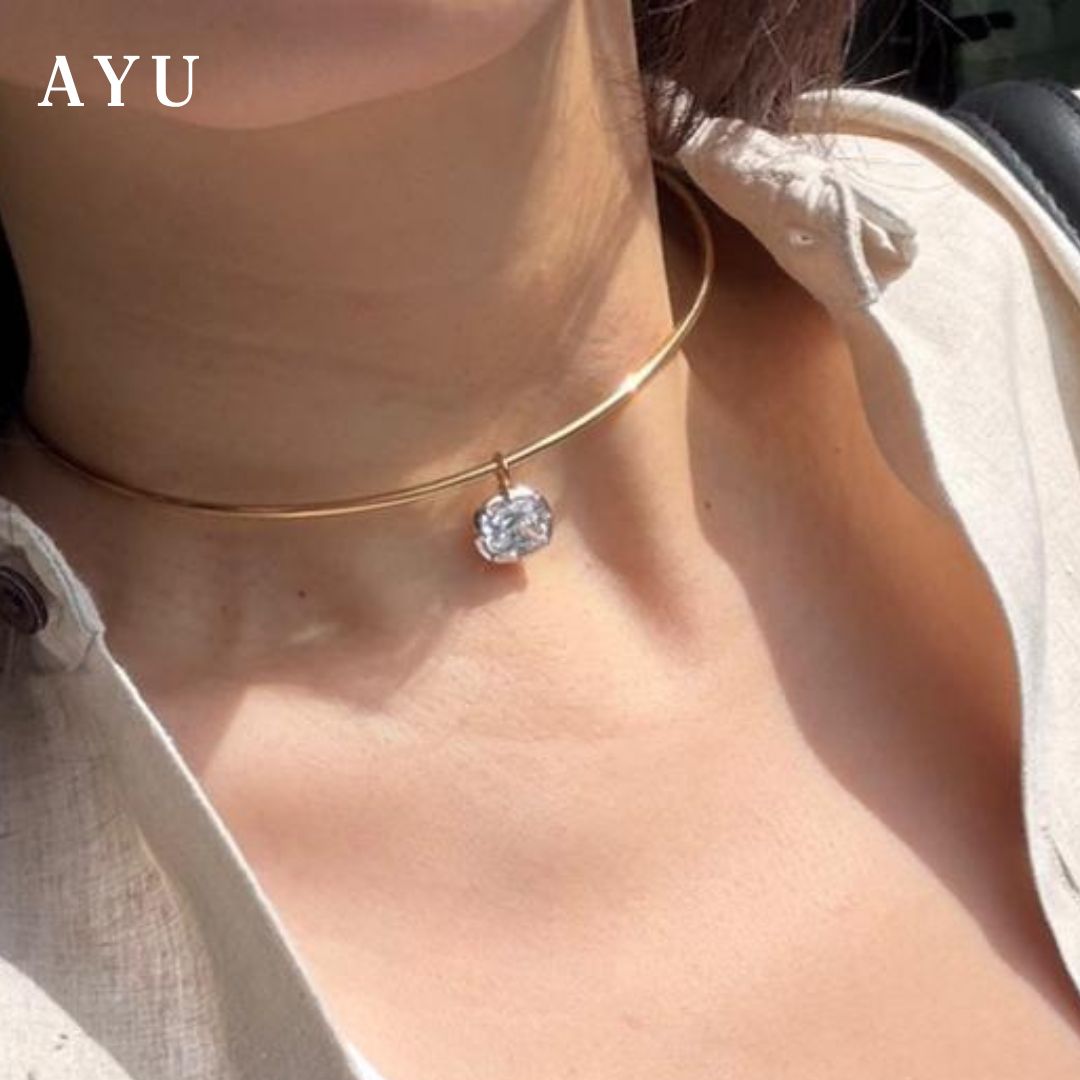 AYU Kalung Emas - Choker With Georgian Cushion 16k Yellow Gold