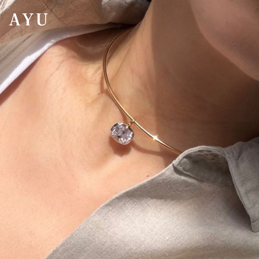 AYU Kalung Emas - Choker With Georgian Cushion 16k Yellow Gold