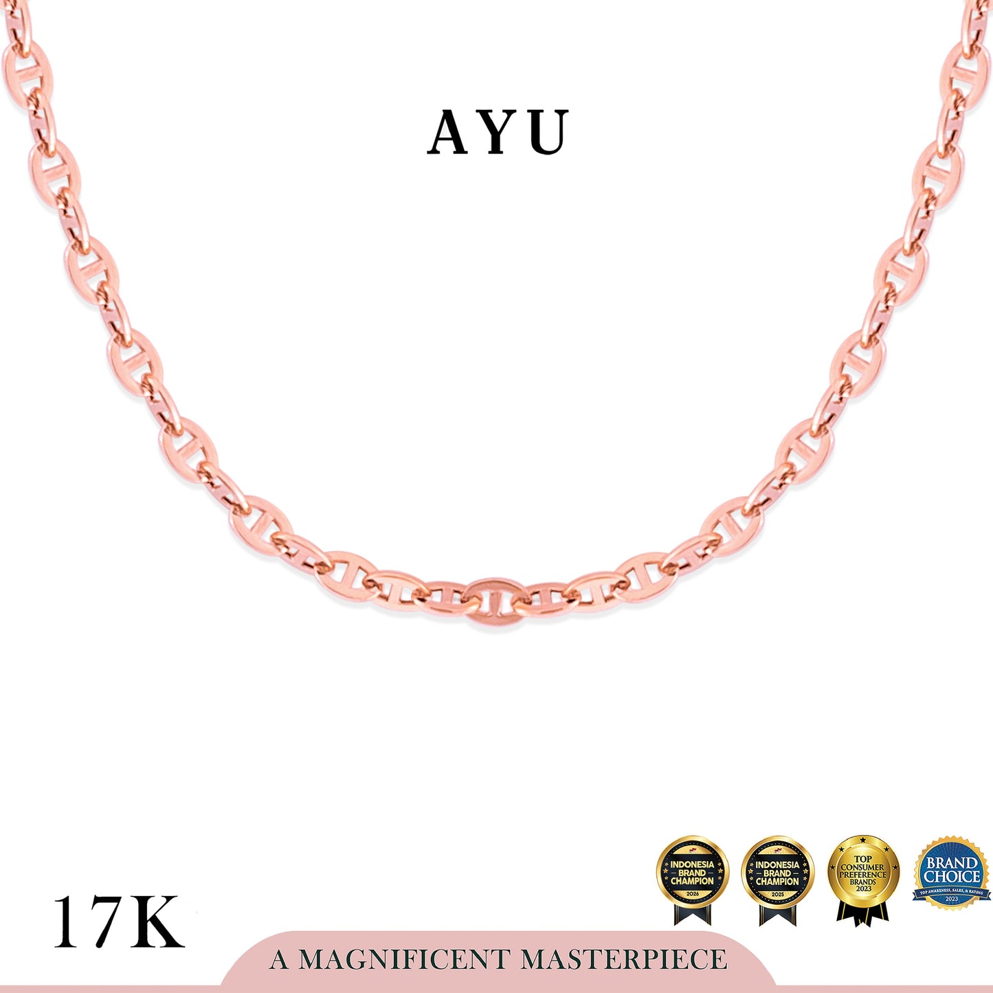 AYU Kalung Emas - Hemmy Necklace 17k Rose Gold