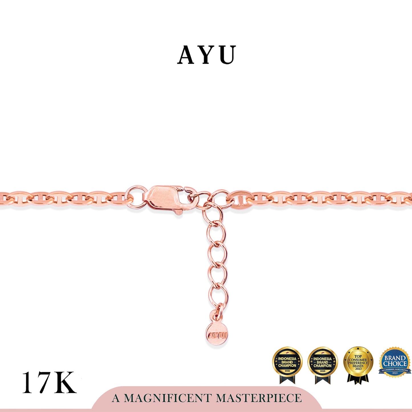 AYU Kalung Emas - Hemmy Necklace 17k Rose Gold