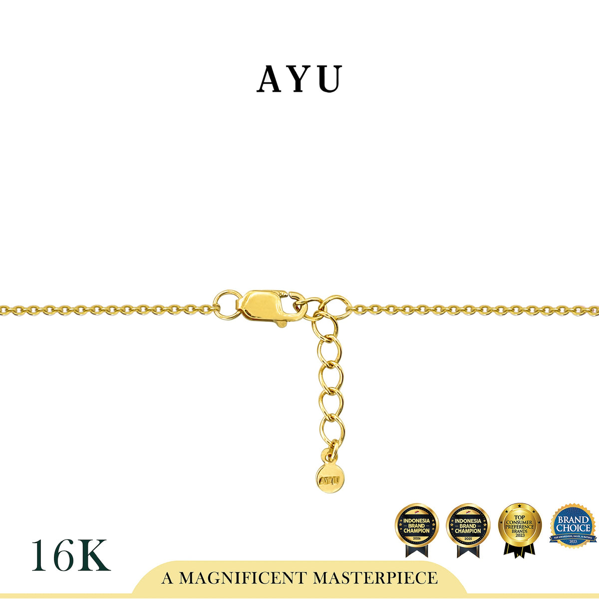 AYU Gelang Emas - Dots Bar Bracelet 16k Yellow Gold