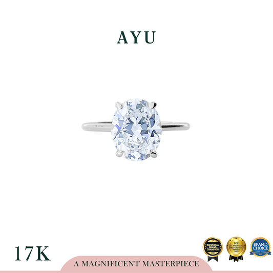 The AYU Djudju Solitaire Ring 17k White Gold