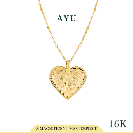 AYU Kalung Emas - Golden Heart Margot Necklace 16K Yellow Gold