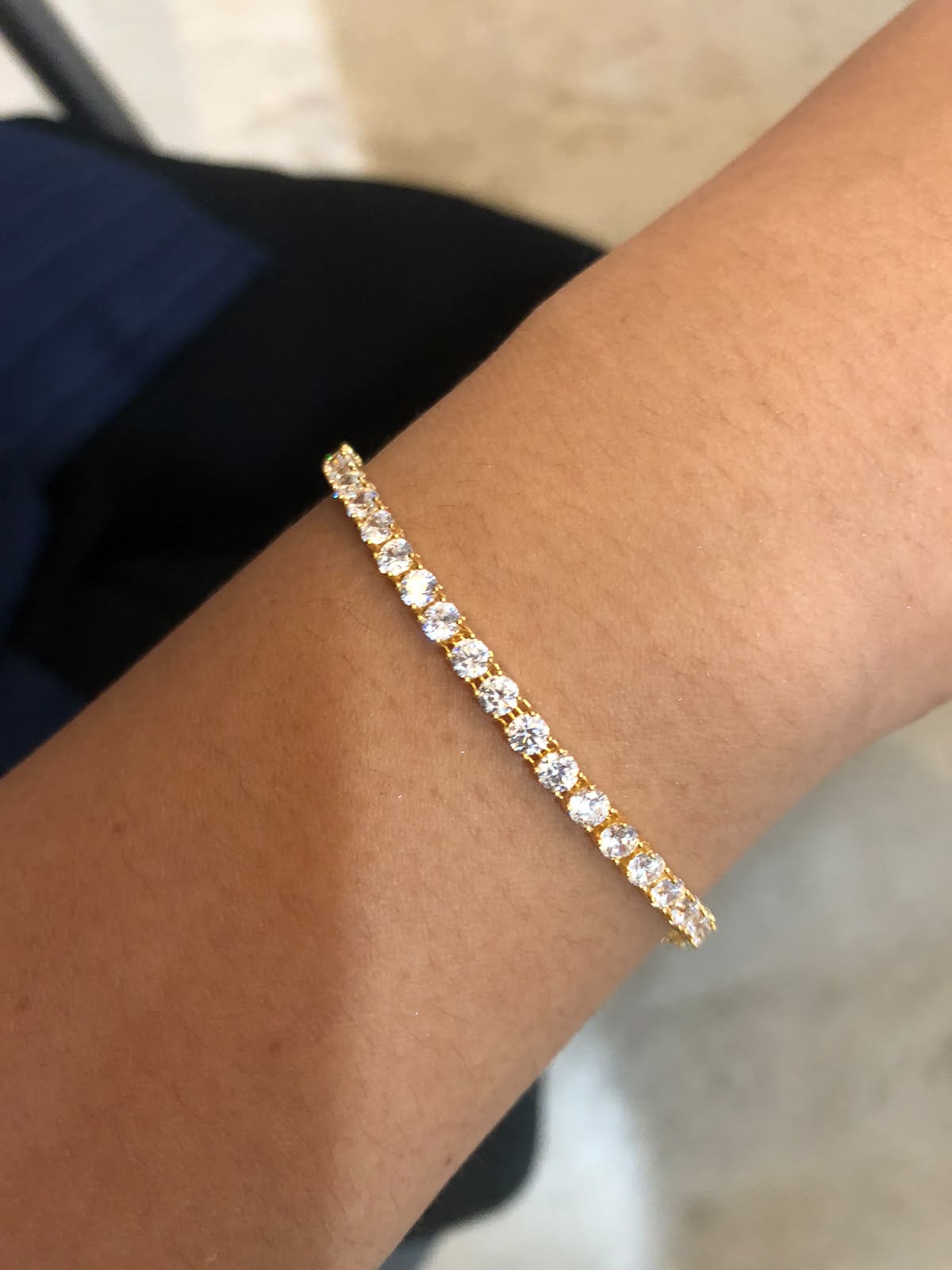 AYU CLASSIC ETERNITY BRACELET 8K YELLOW GOLD