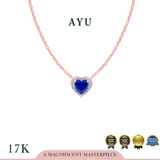 AYU Kalung Emas - Love Is Beautiful Chain Necklace 17k Rose Gold