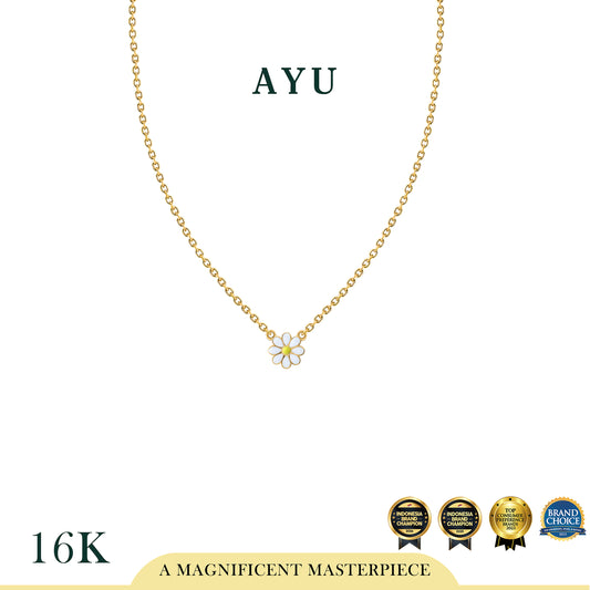 AYU Kalung Emas - Small Daisy Darling Chain Necklace 16k Yellow Gold