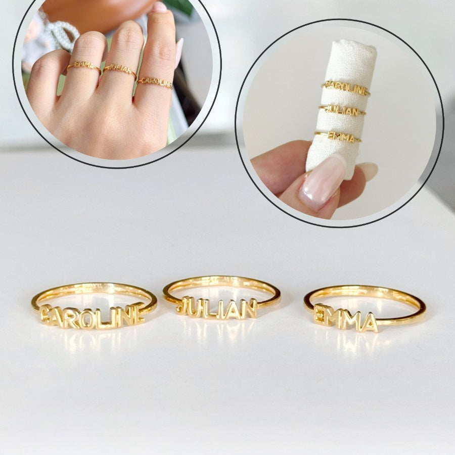 Custom Order PL AYU Tiny Gold Block Bar Ring (AYU) 8k Yellow Gold R.15