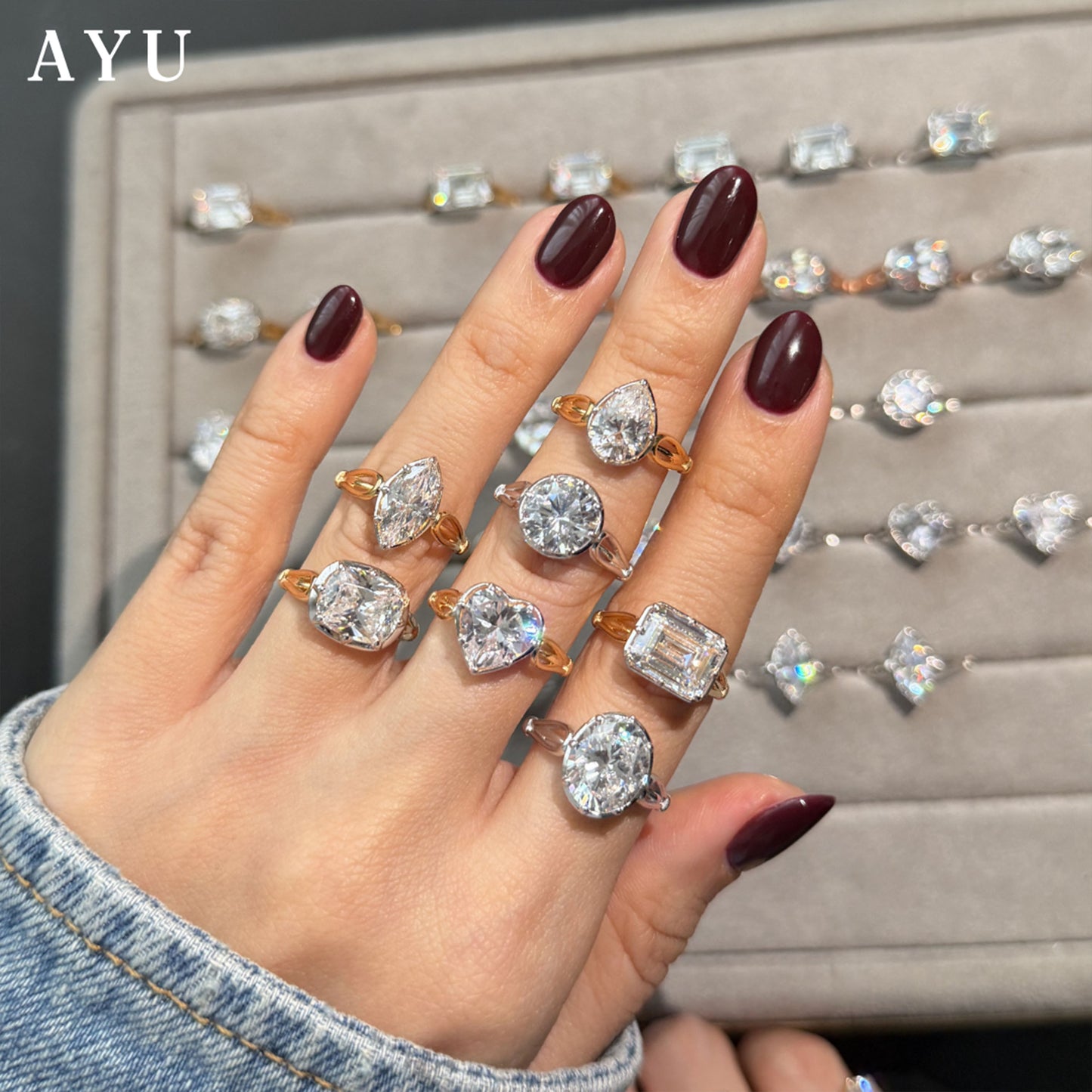 The AYU Georgian Setting In Heart Solitaire 16k Yellow Gold