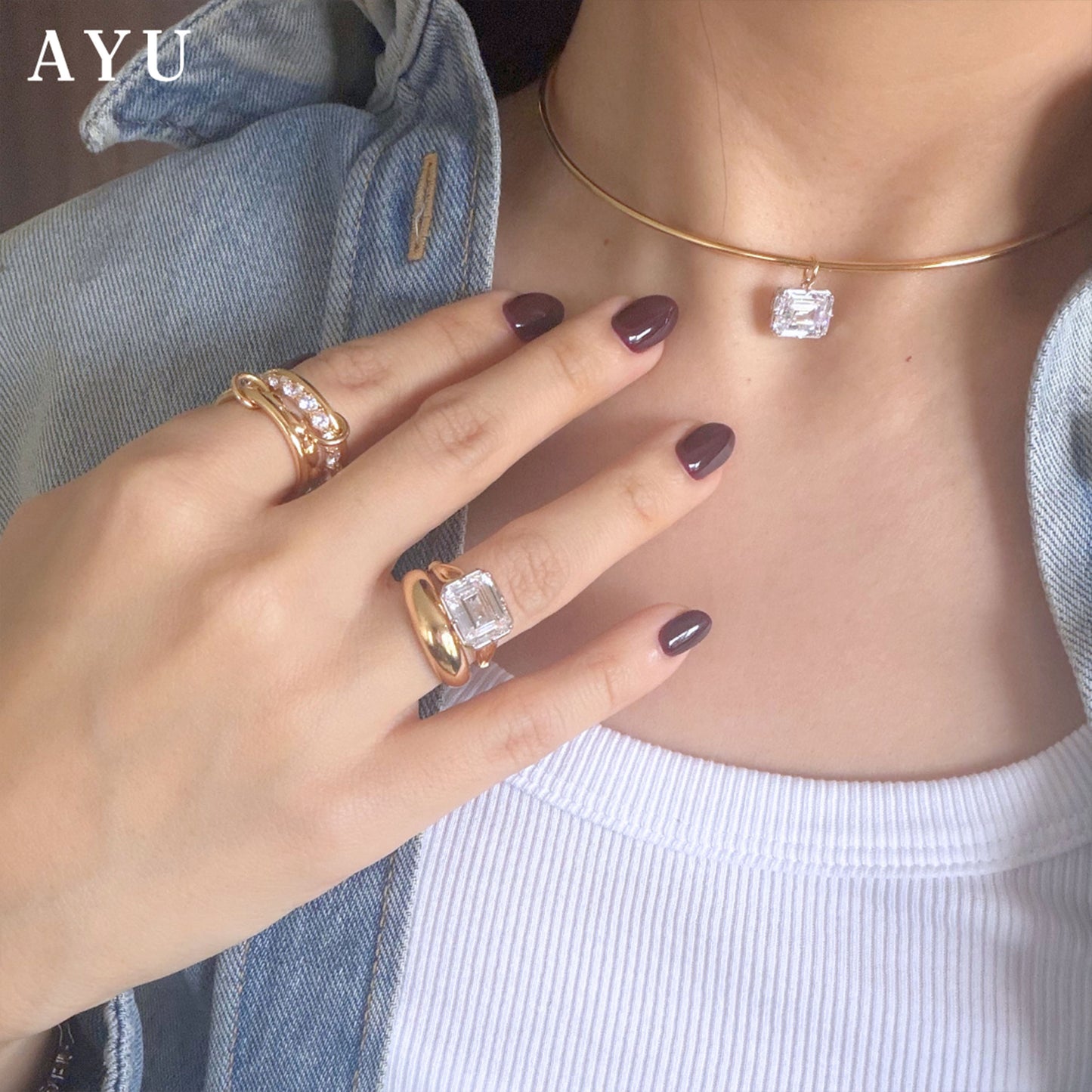 The AYU Georgian Setting In Emerald Solitaire 16k Yellow Gold