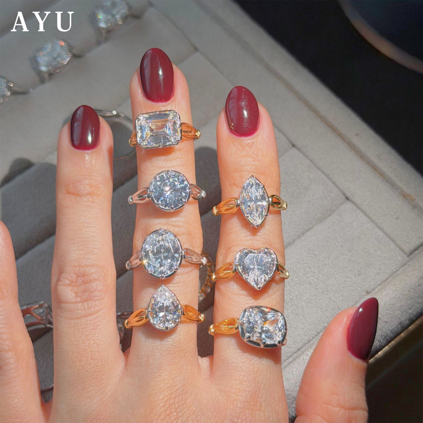 The AYU Georgian Setting In Round Solitaire 16k Yellow Gold