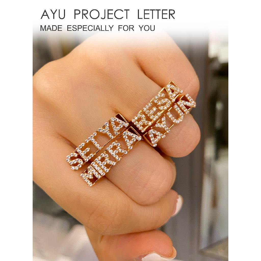 AYU Custom Cincin Pave / Gold Signet 16K Yellow gold