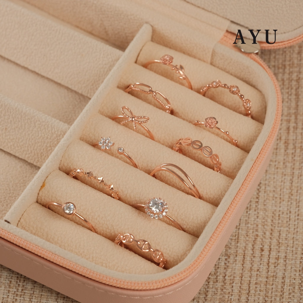 AYU Cincin Emas - Twist Ribbon Ring 16k Yellow Gold