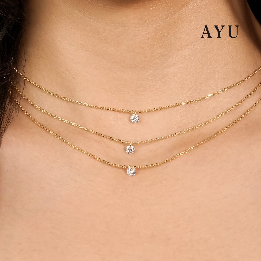 AYU Kalung Emas Korea - Candy Pop Chain Necklace 16k Yellow Gold