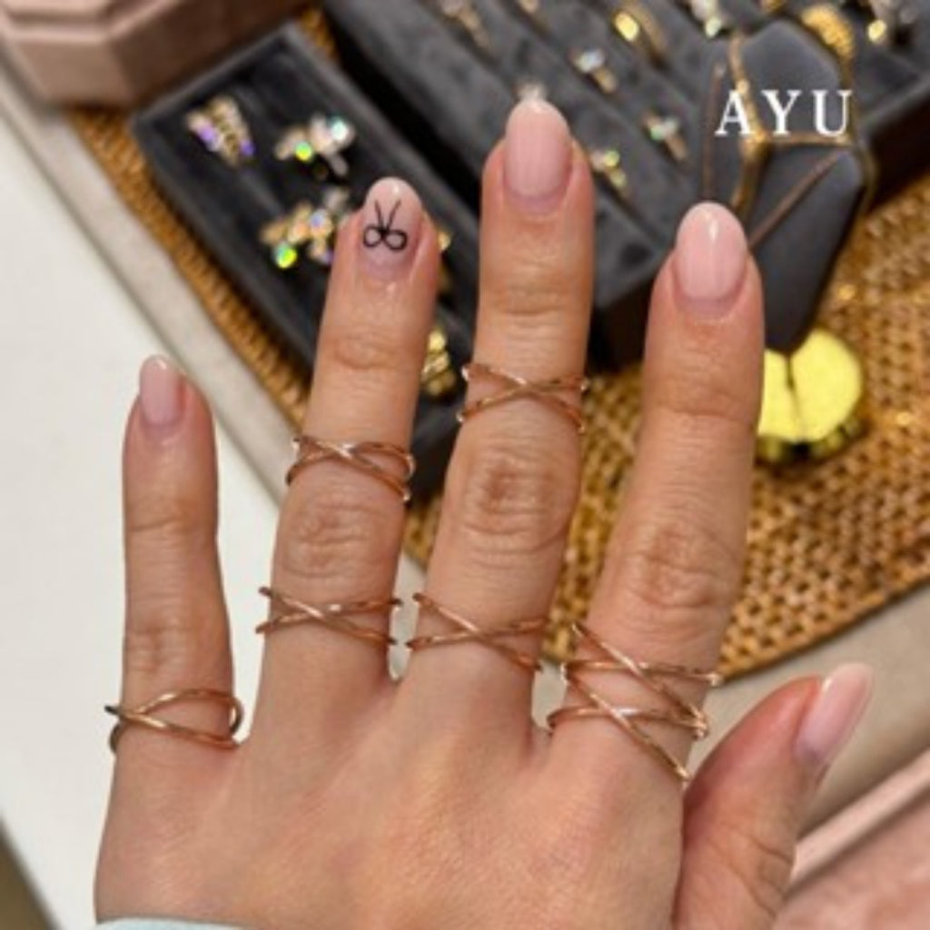 AYU Cincin Emas - X Thin Ring 16k Yellow Gold
