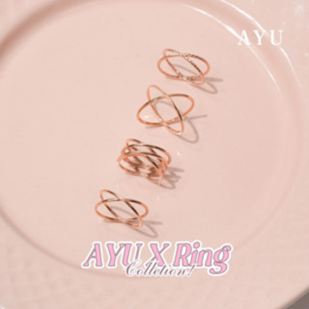 AYU Cincin Emas - X Thin Ring 16k Yellow Gold