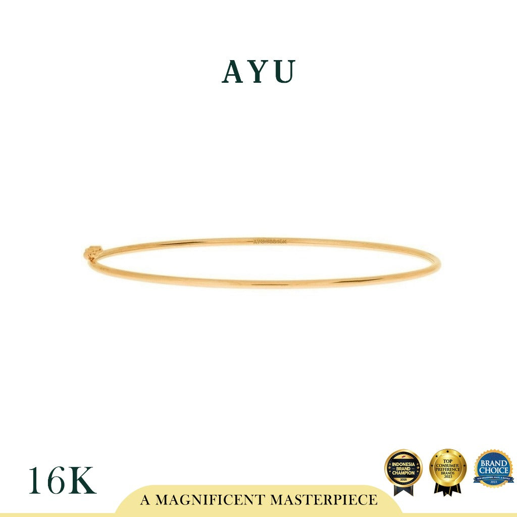 AYU Gelang Emas - Gold Wire Bangle #4 16k Yellow Gold