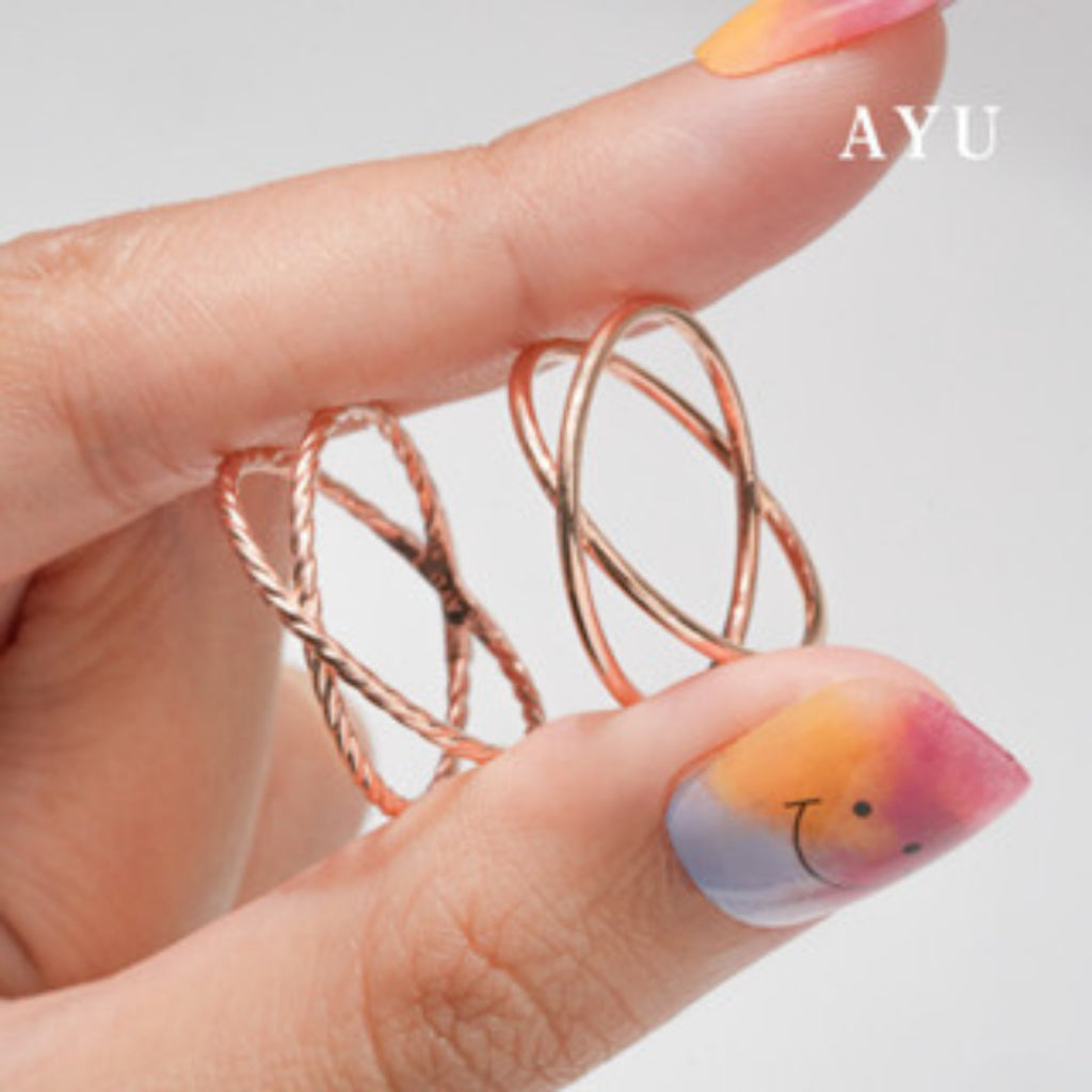 AYU Cincin Emas - X Thin Ring 16k Yellow Gold