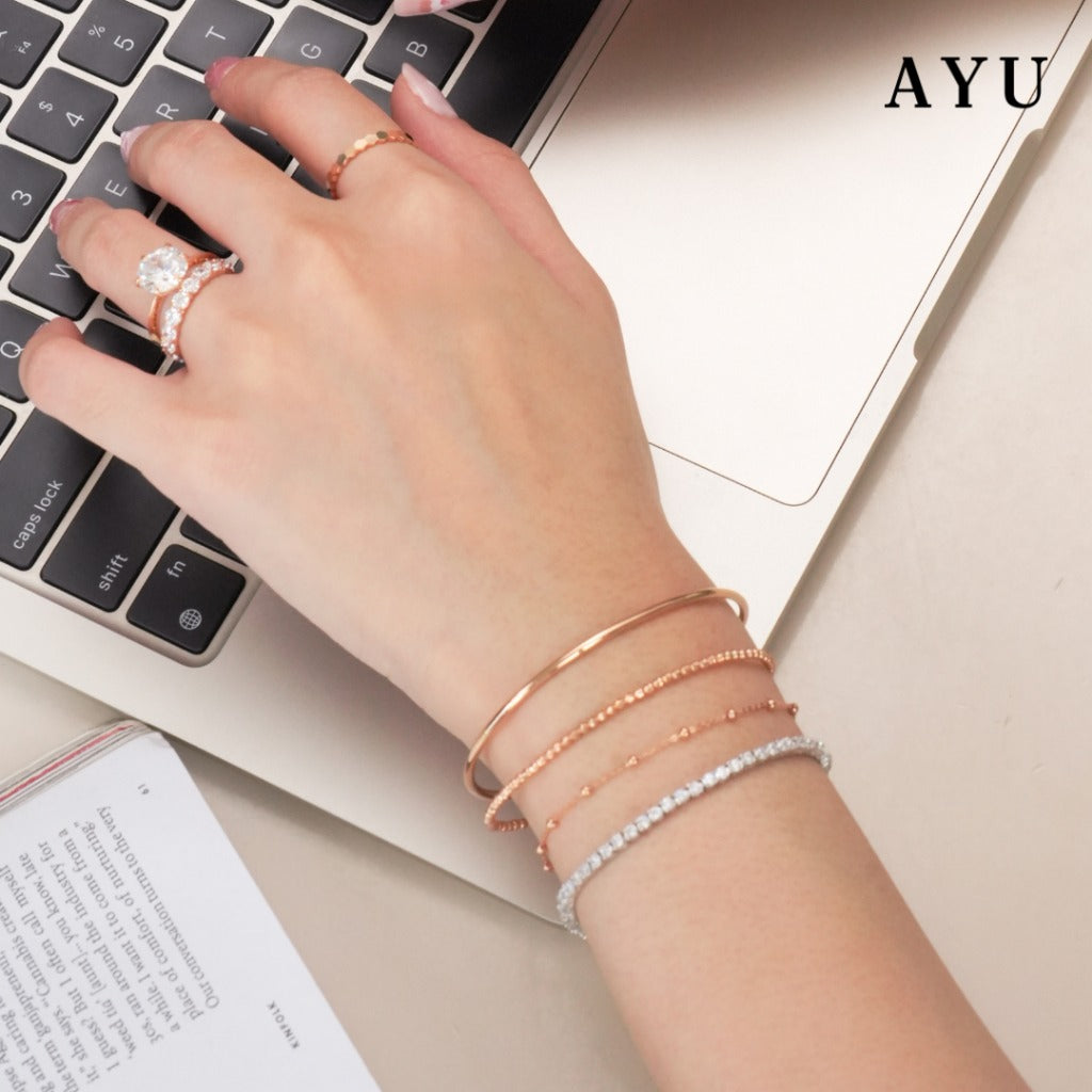 AYU Gelang Emas - Classic Eternity Bracelet 16k Yellow Gold