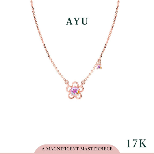 AYU Kalung Emas - Magical Daisy Chain Necklace 17k Rose Gold