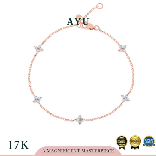 AYU Blossom By The Yard Chain Bracelet 17k Rose Gold