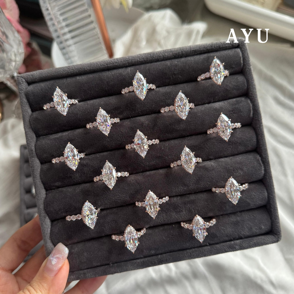 AYU Cincin Emas - The Ayu Selly Ring 17k White Gold