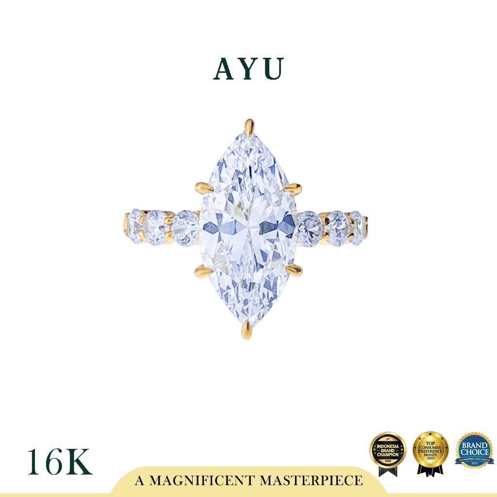 AYU Cincin Emas - The Ayu Selly Ring 16k Yellow Gold