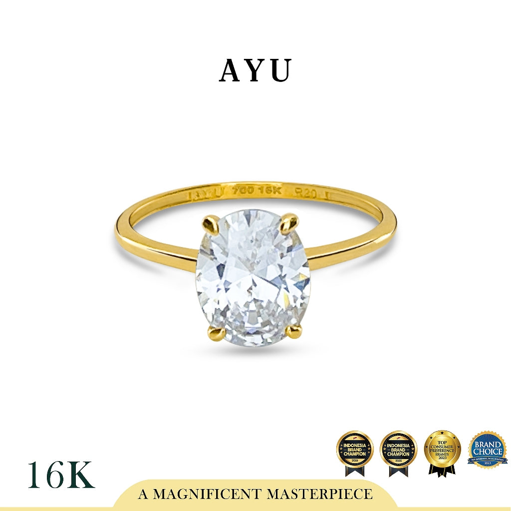 The AYU Djudju Solitaire Ring 16k Yellow Gold